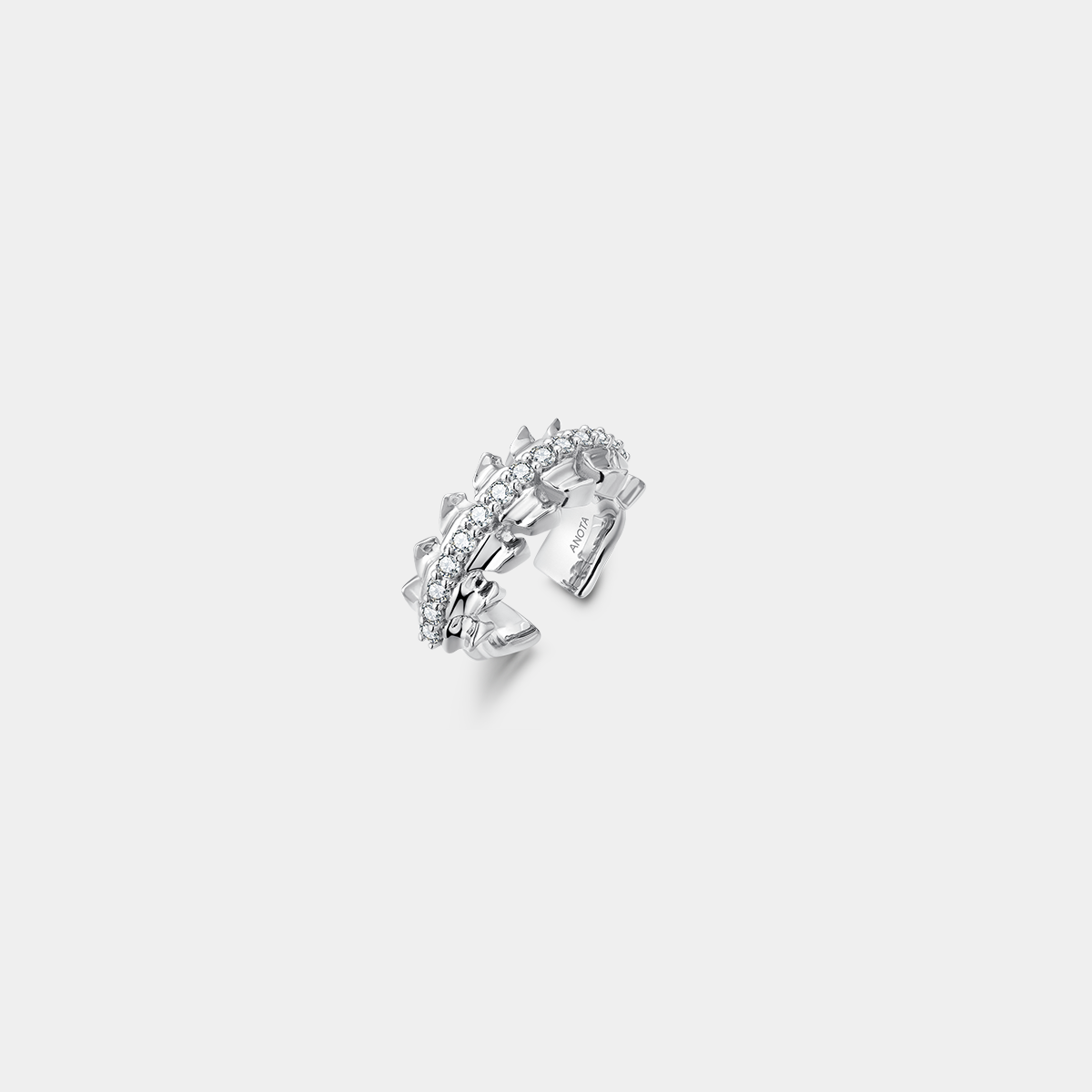 Aura Deed Series Ring 05 Vertebra Full Diamond Ring