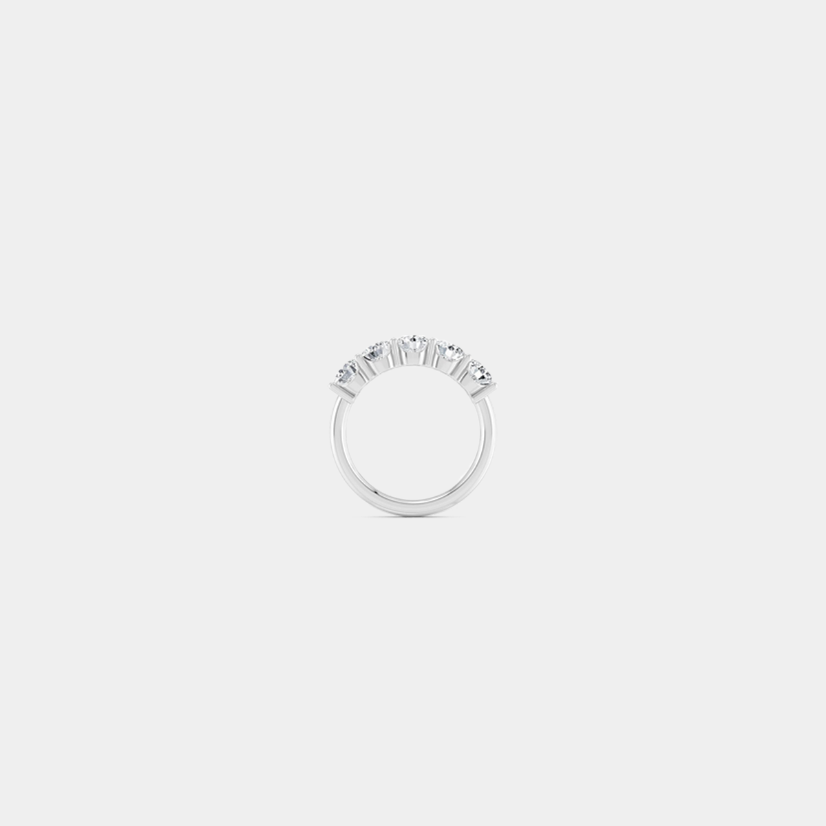 Alpha Series 05 Half Circle Round Diamond Ring (Large)