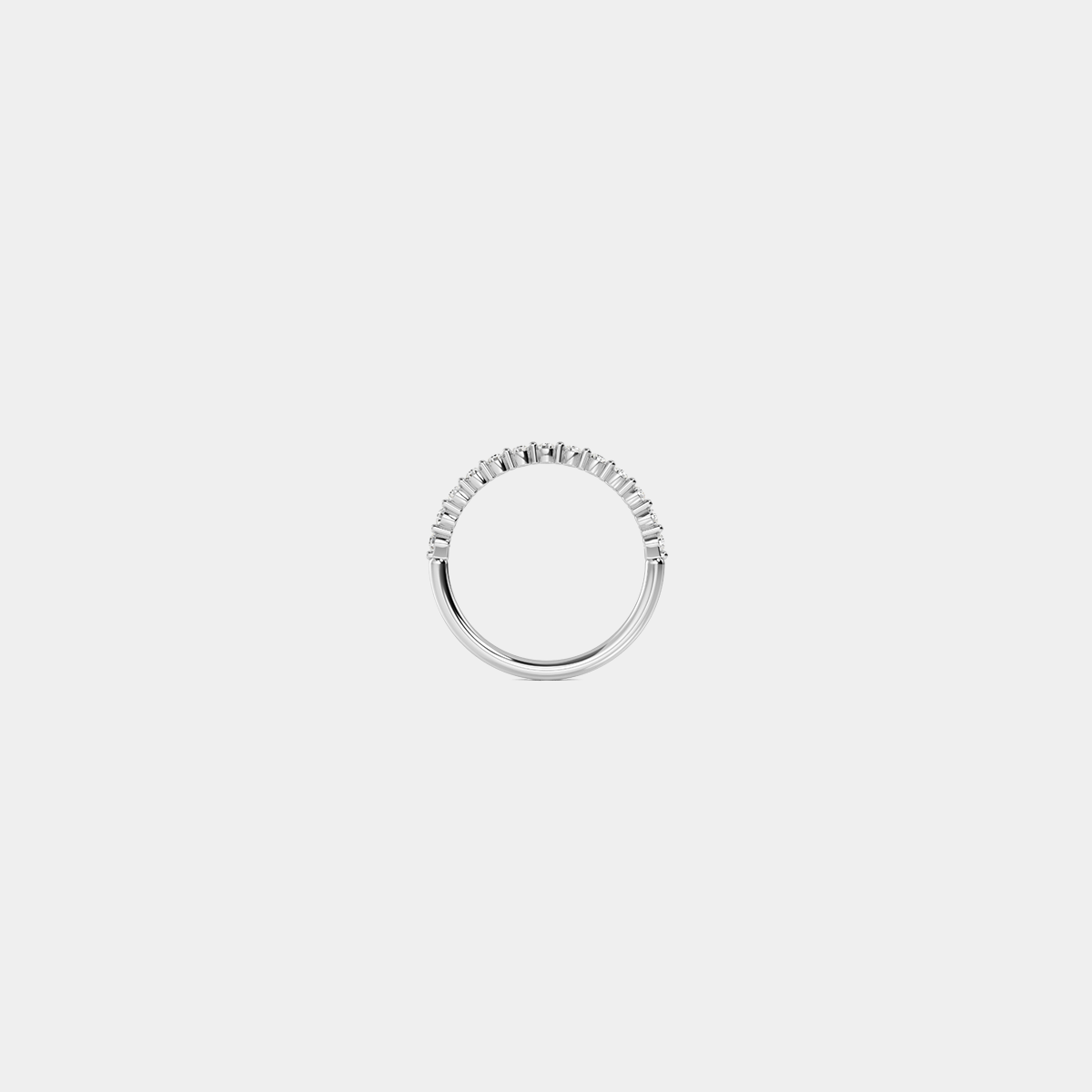 Alpha Series 06 Half Circle Round Diamond Row Ring (Small)