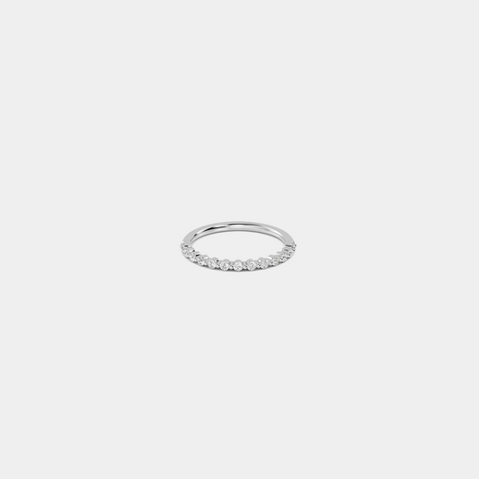 Alpha Series 06 Half Circle Round Diamond Row Ring (Small)