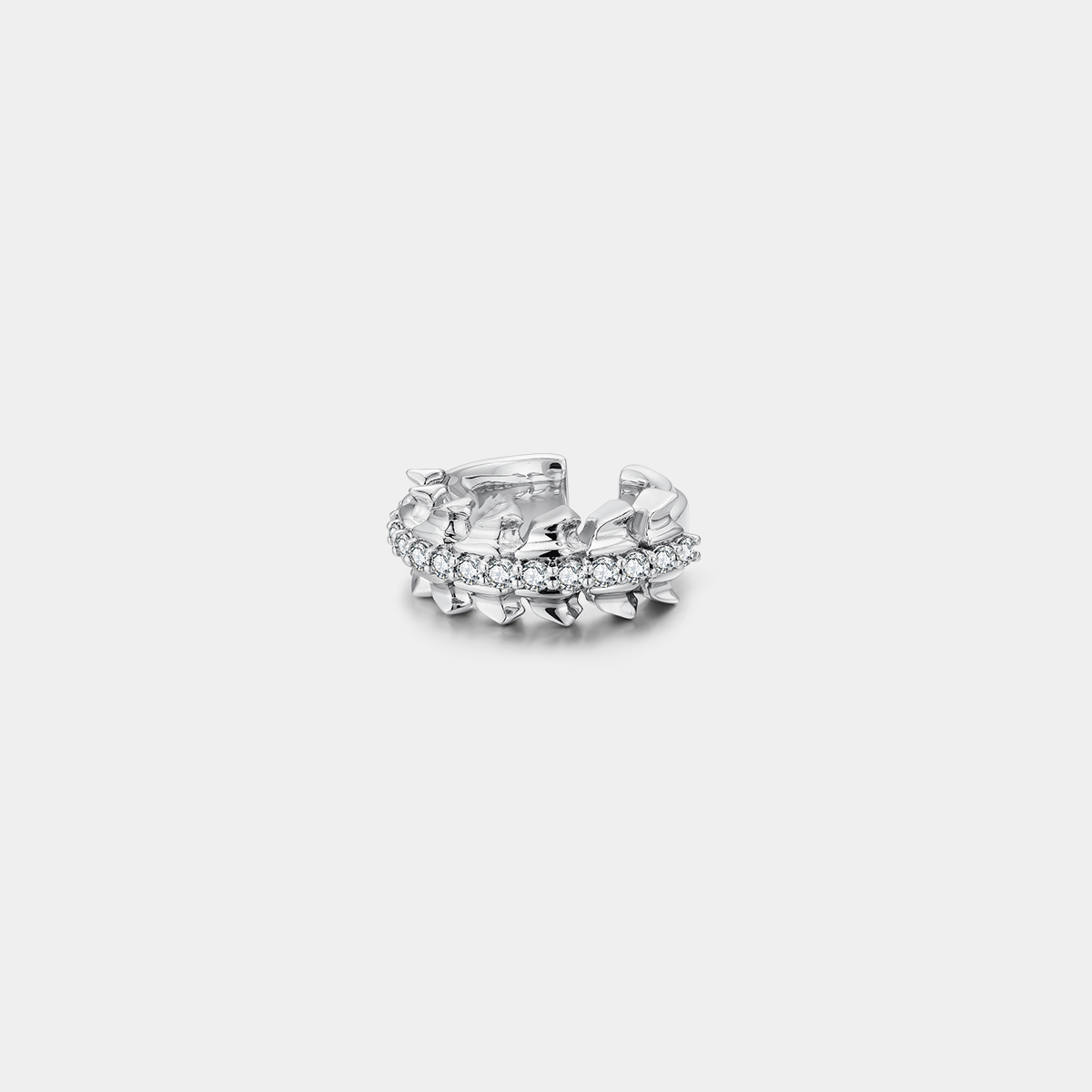 Aura Deed Series Ring 05 Vertebra Full Diamond Ring