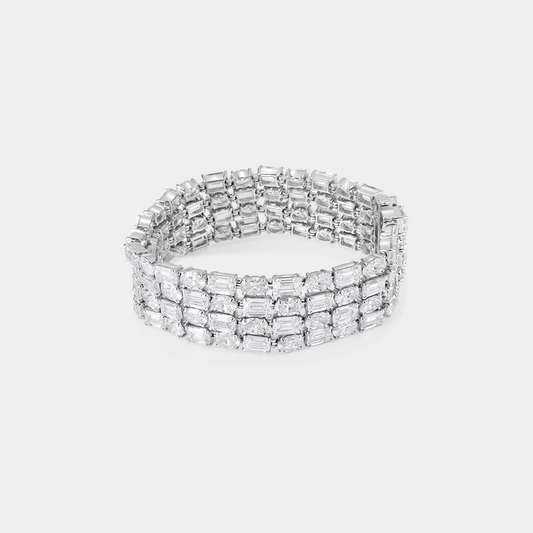 You & Me Series 04 Luxurious Mixed-Cut Diamond Bracelet