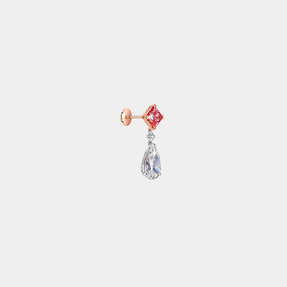 Master Series Pink Diamond 04 Love Is Sealed Pink Diamond White Diamond Earrings