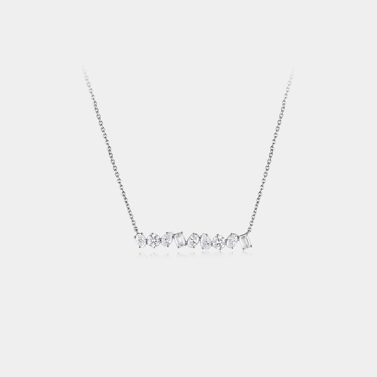 You & Me Series 01 Mixed Cut Diamond Necklace