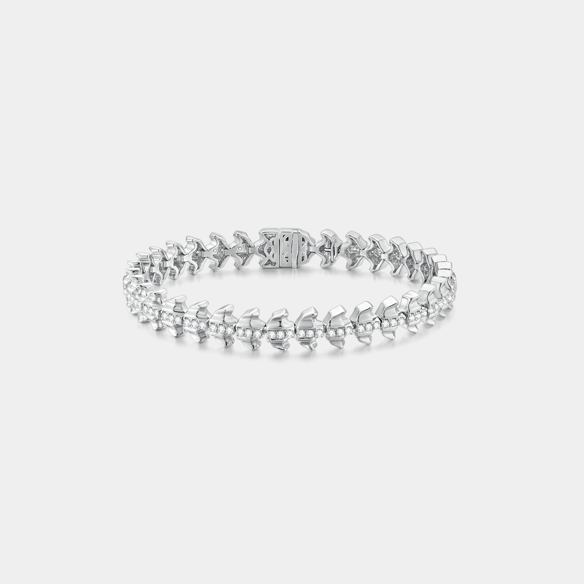 Aura Deed Series Bracelet 3 Full Diamond Bracelet - K White