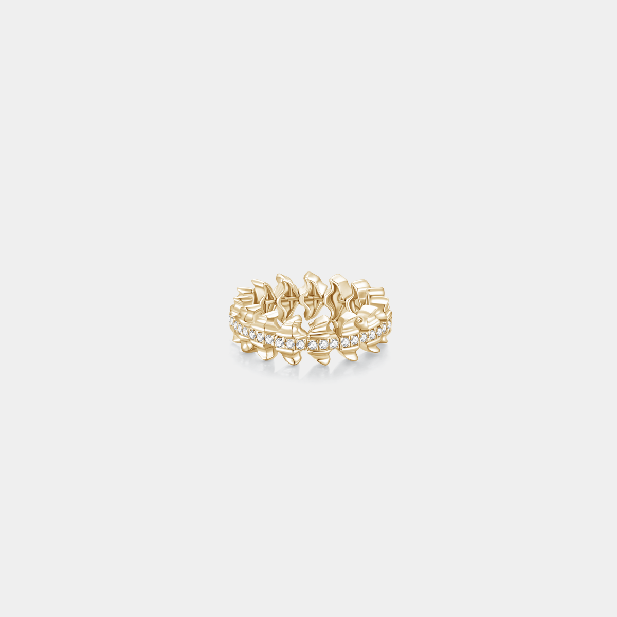 Aura Deed Series Ring 02 Full Diamond Ring - K Yellow