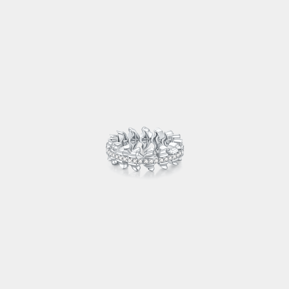 Aura Deed Series Ring 01 Full Diamond Ring - K White