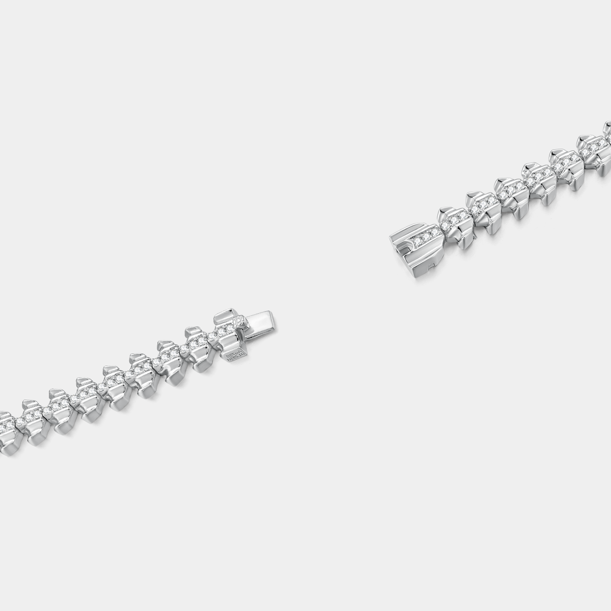 Aura Deed Series Bracelet 3 Full Diamond Bracelet - K White