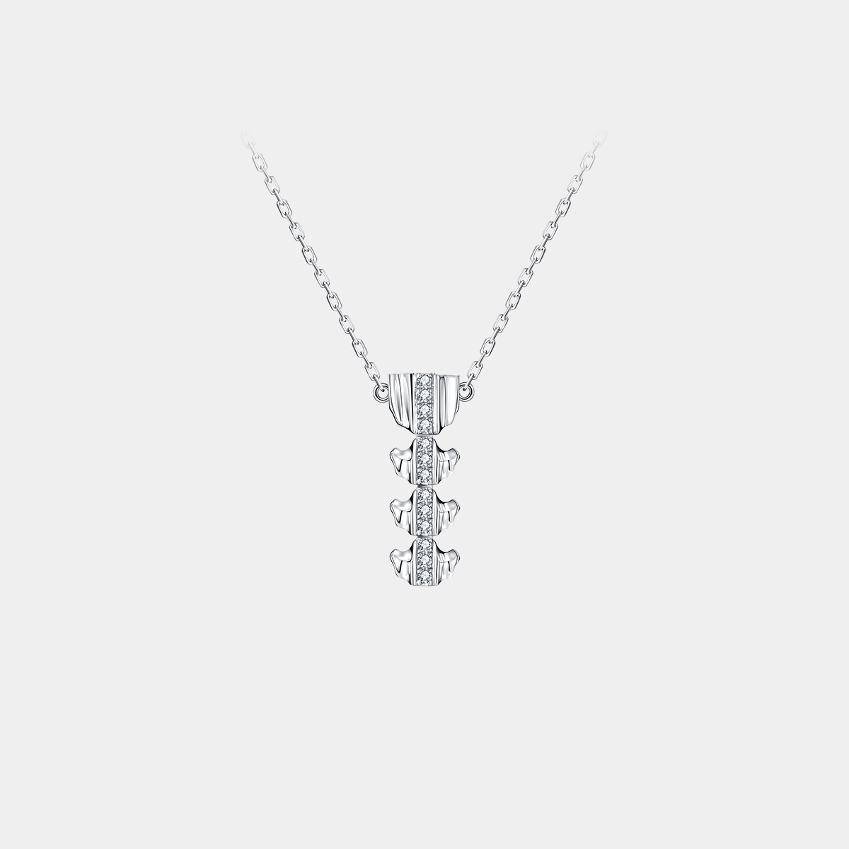 Aura Deed Series Necklace 5 Classic Full Diamond Necklace - K White