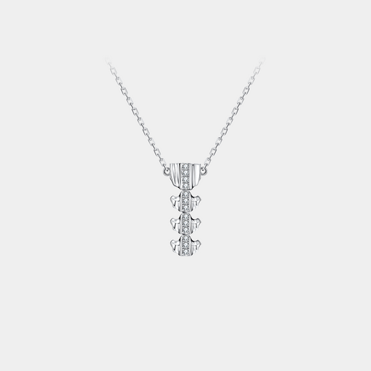 Aura Deed Series Necklace 5 Classic Full Diamond Necklace - K White