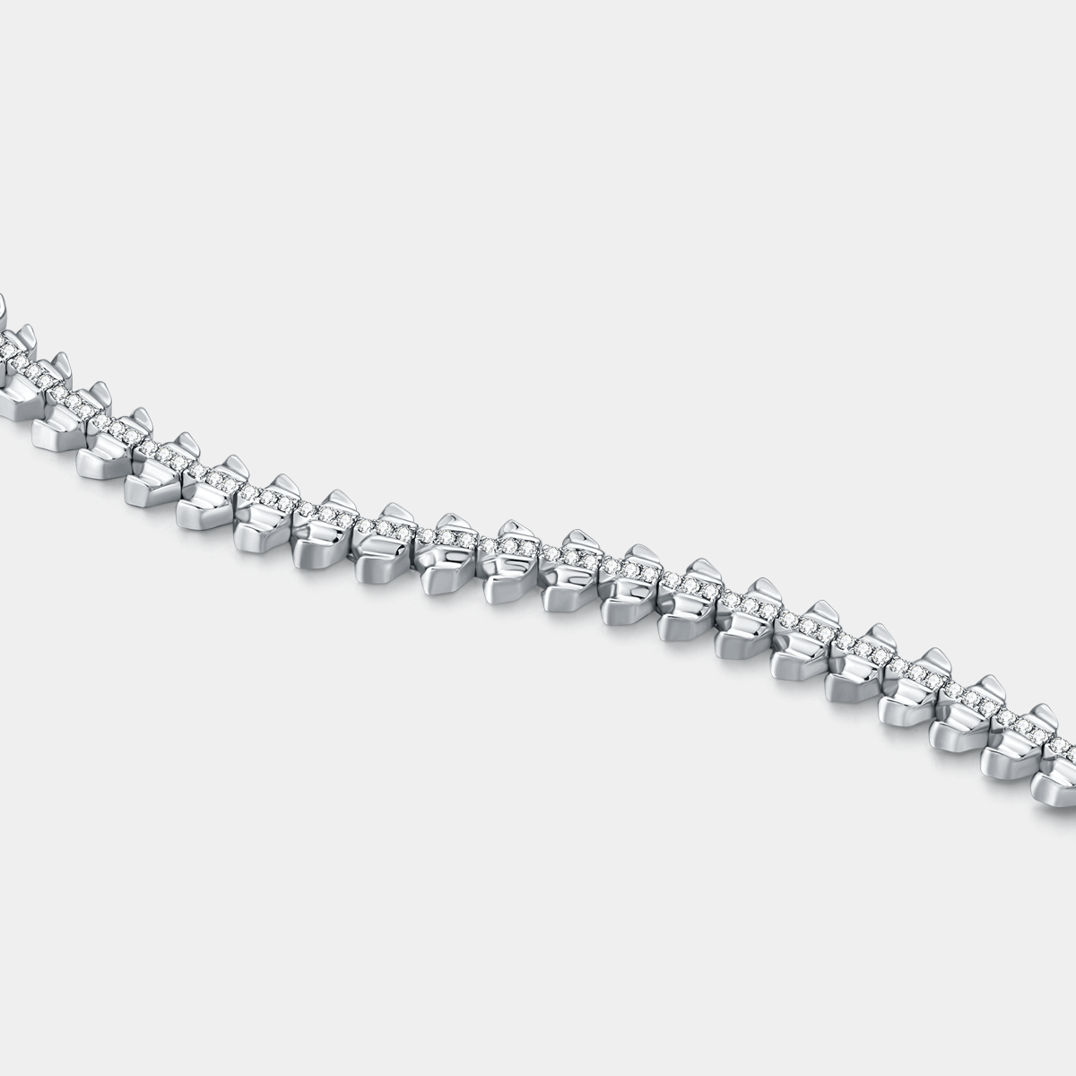 Aura Deed Series Bracelet 3 Full Diamond Bracelet - K White