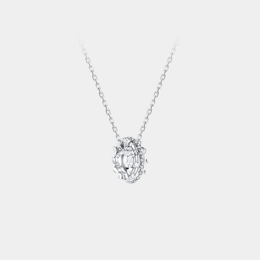 Aura Deed Series Necklace 3 Full Diamond Necklace - K White